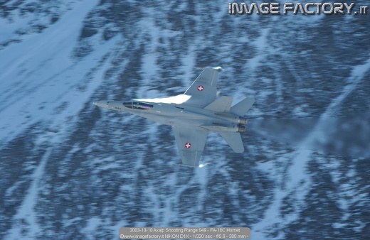 2003-10-10 Axalp Shooting Range 049 - FA-18C Hornet